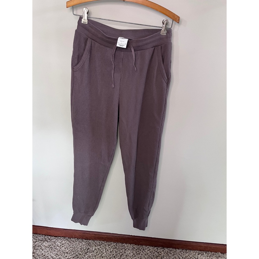 Nike Yoga Dri-FIT Waffle Knit Joggers Mauve Purple Textured Sweatpants‎ Womens S